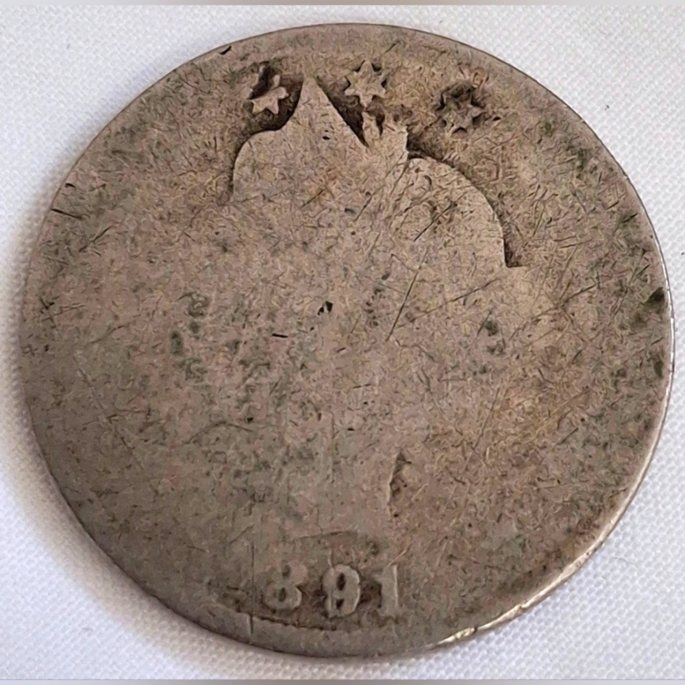 Vintage 1891 Liberty V Nickel